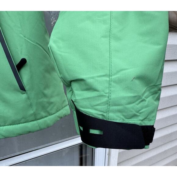 Pooluly jacket Ski Snowboard Winter Waterproof Green Hooded coat women’s Large - Picture 5 of 6